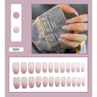 #พร้อมส่ง 💅🏼 เล็บปลอมสำเร็จรูป  ❥ แถมฟรีตะใบ กาวซิลิโคน กาวน้ำ