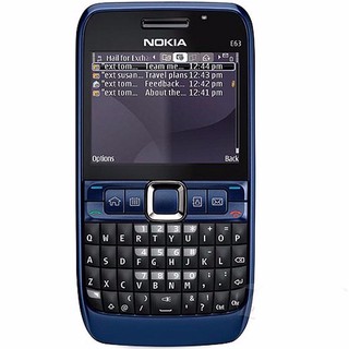 โทรศัพท์มือถือโนเกียปุ่มกด NOKIA E63  (สีน้ำเงิน)  3G/4G รุ่นใหม่2020