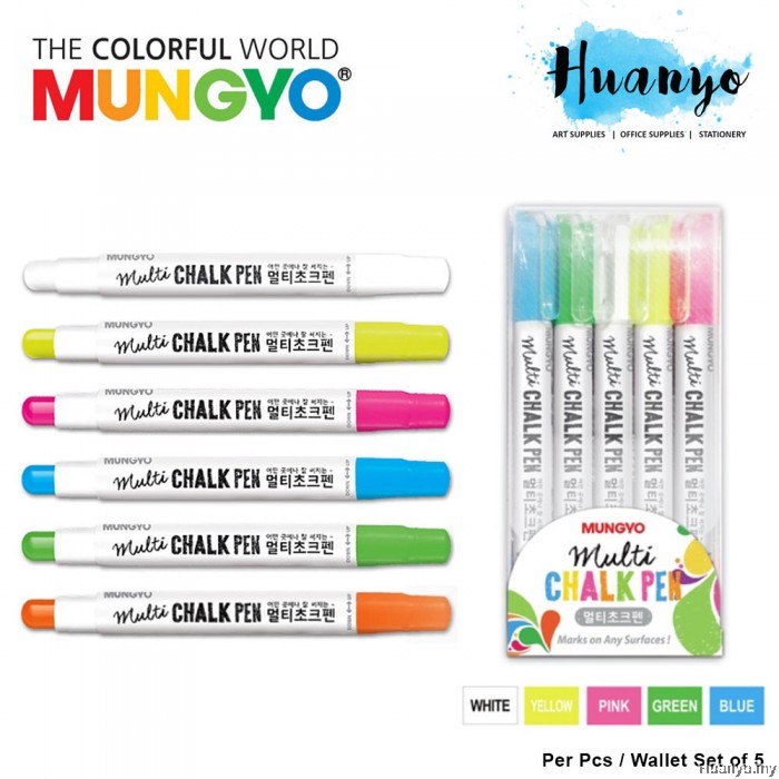 Mungyo chalk pen I ปากกาชอล์คเอนกประสงค์ ลบได้ (ขายเป็นด้าม)