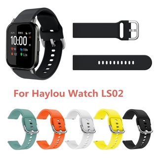 สายนาฬิกาข้อมือซิลิโคนสําหรับ Xiaomi Haylou Solar Ls02 Smart Watch