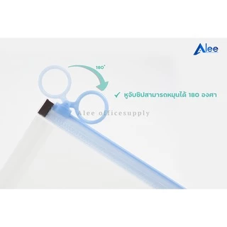Alee ซองซิป ซองซิปล็อก พลาสติก ซิปรูด สีพาสเทล ขยายข้างได้ ขนาด A6,A5และA4