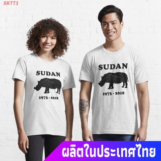 เสื้อยืดแขนสั้น RIP SUDAN, Worlds Last Male Northern White Rhino Essential T-Shirt Popular T-shirts