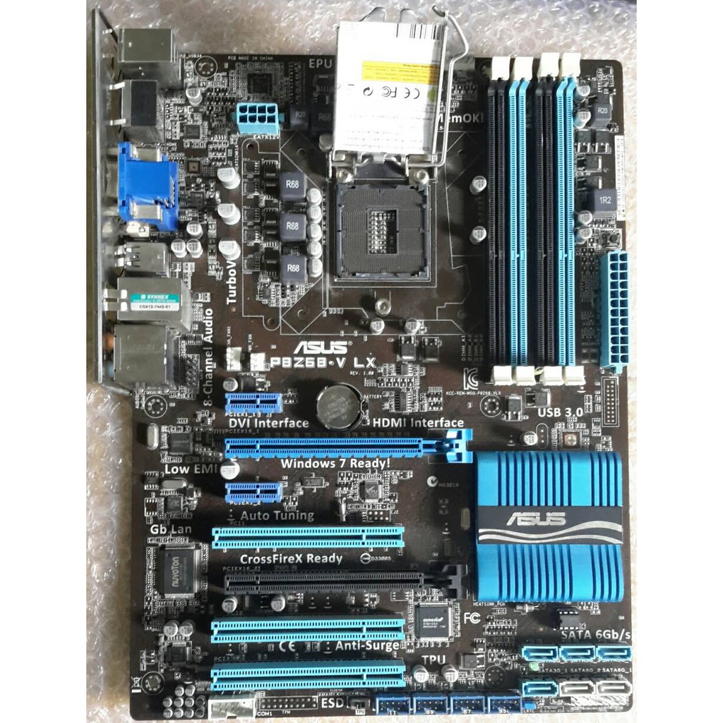 Mainboard Asus P8Z68-V LX Socket 1155 Gen2 และ Gen3 สภาพสวยงาม พร้อมเพทหลัง ใช้งานได้ดี