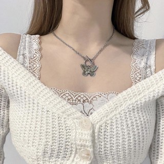 สร้อยคอ สร้อยข้อมือ จี้ผีเสื้อ สไตล์ฮิปฮอป