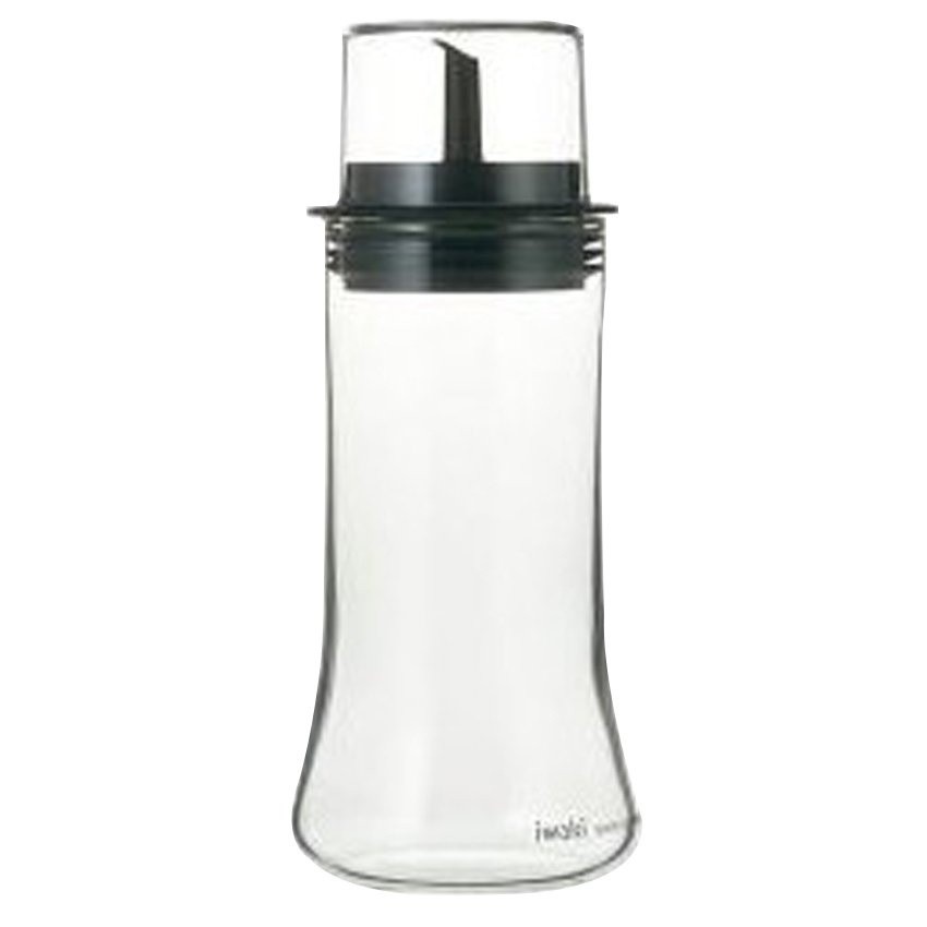 Iwaki KT5032-BKขวดใส่เครื่องปรุงเล็กขนาด 160 ml. - สีดำ แบรนด์ญี่ปุ่น มีส่งฟรี แก้วใส คราบเกาะยาก