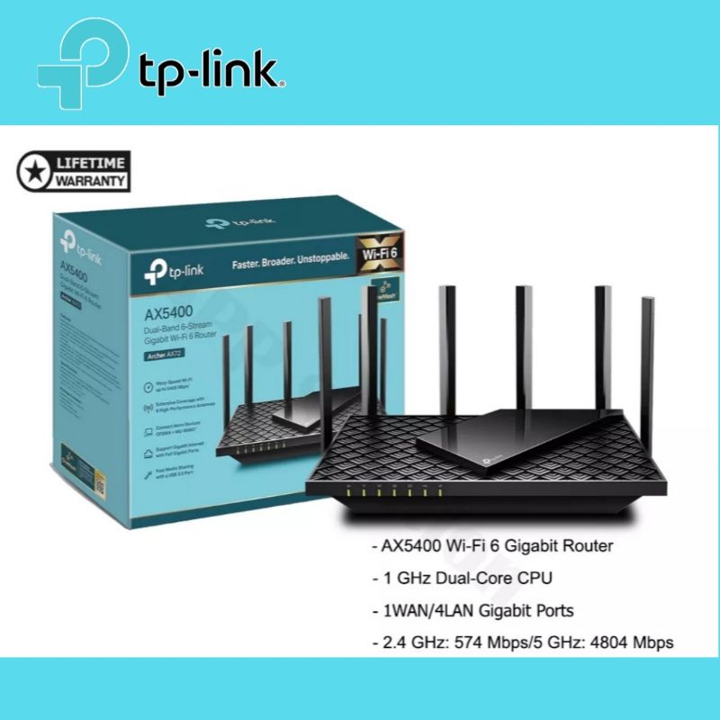 TP-LINK ARCHER-AX73 AX5400 Dual-Band Gigabit Wi-Fi 6 Router Access Point Mode
