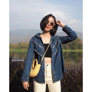 Pisterday (C908) เสื้อเชิ้ตยีนส์ Zahara denim shirt