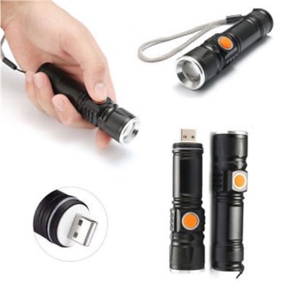 ไฟฉายซูม T6 flashlight USB 616