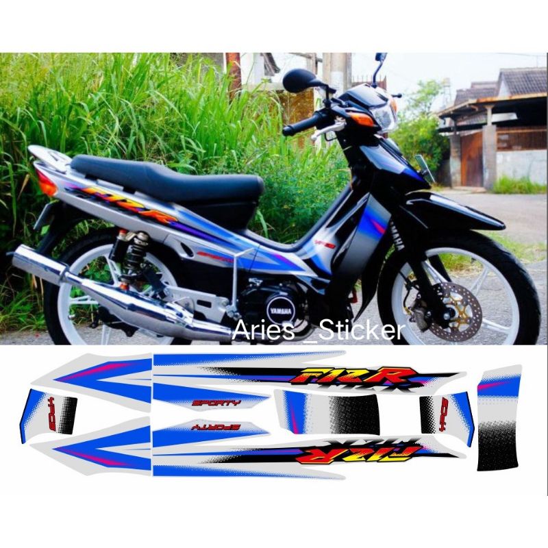 F1ZR FIZ R SPORTY BLACK SILVER STRIPING สติ๊กเกอร์ 2003