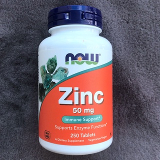 [พร้อมส่ง]import from USA:  NOW Foods, Zincสังกะสี, 50 mg, 250 Tablets, Immune Support