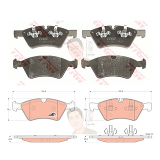 GDB1642 ผ้าเบรค-หน้า(TRW) (เนื้อผ้า COTEC) BENZ ML280 3.0 05 UP, ML63 AMG