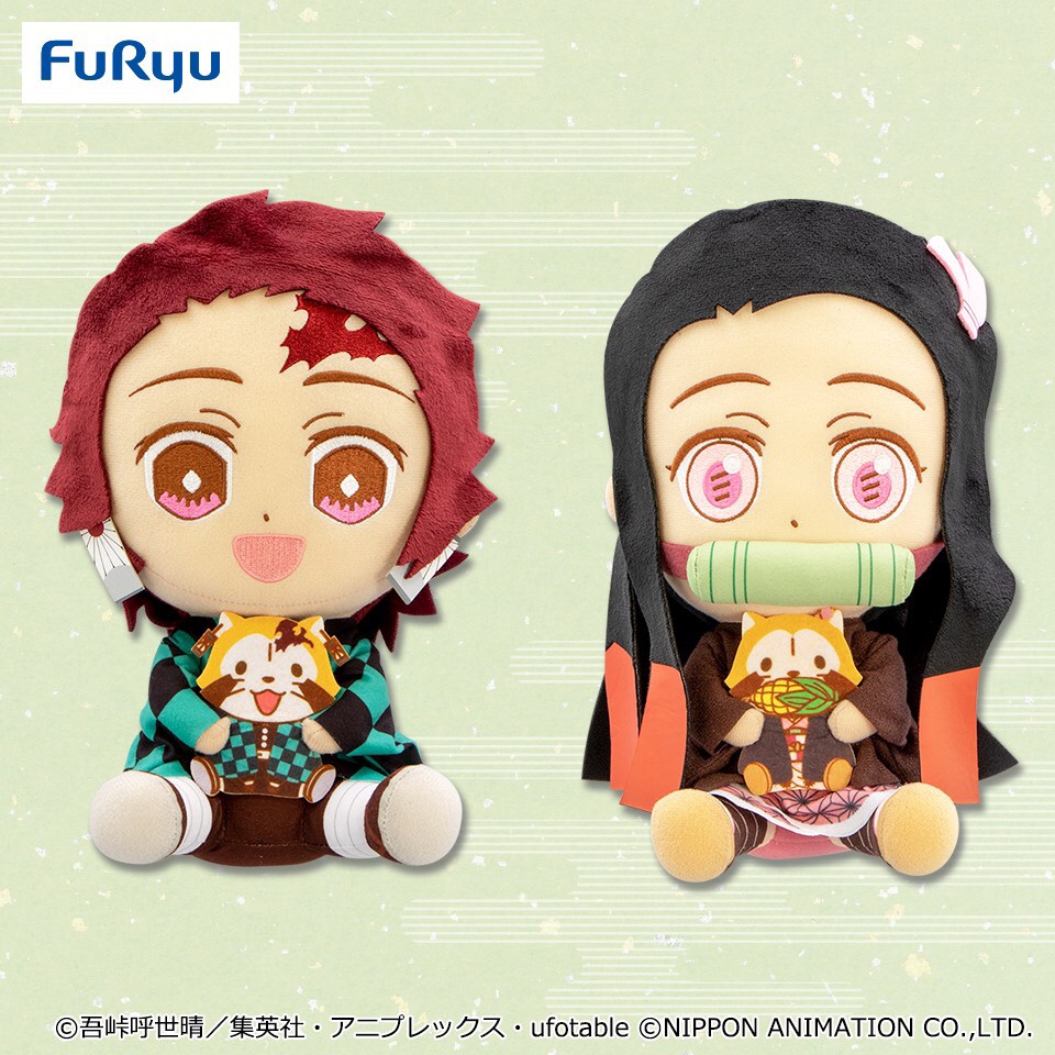 [FuRyu] Teddy Bear Kimetsu no Yaiba x rascal the raccoon big nuigurumi ของแท้จากญี่ปุ่น