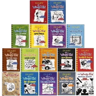 16 Books Diary of A Wimpy Kids English Reading Books หนังสือเด็กภาษาอังกฤษ หนังสือนิทานภาษาอังกฤษ หนังสือการ์ตูน