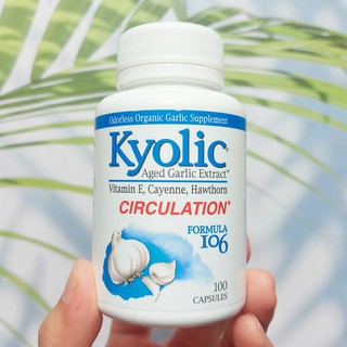 สารสกัดจากกระเทียม ไร้กลิ่น Aged Garlic Extract Circulation Formula 106, 100 Capsules (Kyolic®)