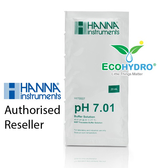 Hanna pH 7..01 Calibration Solution 20 mL HI70007 HI70007P Hanna Instruments pH Meter 1 ซอง
