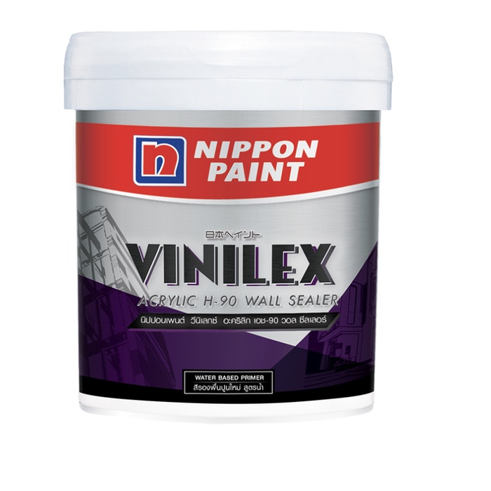 สีรองพื้นปูนใหม่ NIPPON VINILEX ACRYLIC รุ่น H-90 WALL SEALER ขนาด 1 แกลอน สีขาว นิปปอนเพนต์ วีนิเล็