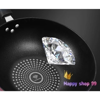 (ลูกค้าใหม่ 1 บาท) กระทะ เคลือบเทฟล่อน กระทะผงเพชร กระทะ non-stick ขนาด 32 CM