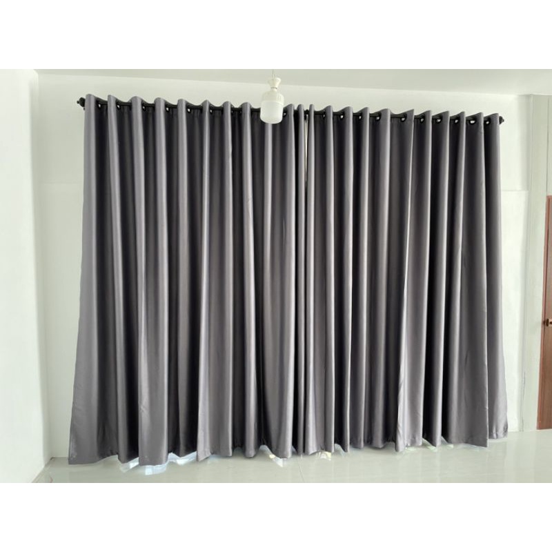 แนะนำ ผ้าม่าน ผ้าม่านประตู หน้าต่างสีเทา กันแสงUV เนื้อหนา ผืนละ 89บาท ราคาพิเศษ มีเก็บเงินปลายทาง