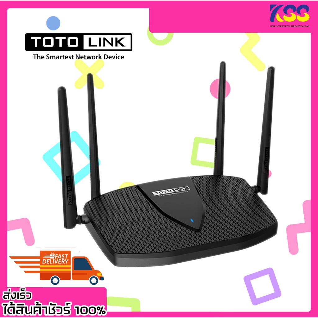 ตัวกระจายสัญญาณ อุปกรณ์ขยายสัญญาณ Totolink X5000R Wi-Fi 6 AX1800 Wireless Dual Band Gigabit Router