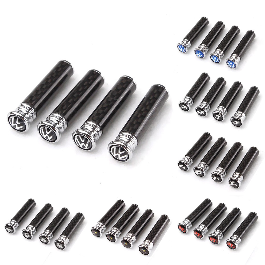 Gti Abt Sr Rline Car Gate Lock Knob Pin Covers Carbon Fiber Door