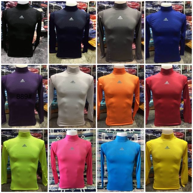เสื้อรัดกล้ามเนื้อ คอสูง ลายตรงปก