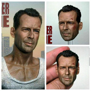 โมเดลฟิกเกอร์ 1/6 Die Hard Bruce Willis Wounded หัวแกะสลัก ขนาด 12 นิ้ว