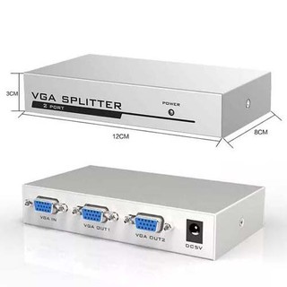 VGA Splitter กล่องแยกสัญญาณภาพ  ส่งสัญญาณภาพ1คอมพิวเตอร์เชื่อมต่อเป็นหลายจอภาพให้ภาพออกมาเป็นภาพเดียวกันทั้งหมด