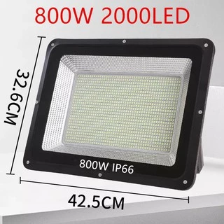 สปอตไลท์ ไฟสว่าง Spotlight LED 800W 2000LED/ 1000W 2500LED AC 220V (ใช้ไฟบ้าน220V) แสงขาว/แสงเหลือง IP66