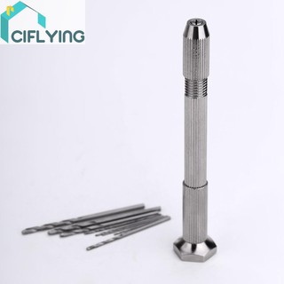 ciflying Mini Micro Aluminum Hand Drill Twist Drill Bits Woodworking Rotary Tools