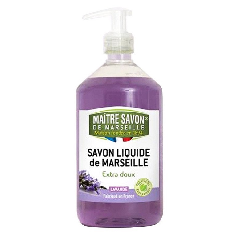 Maitre Savon สบู่เหลวธรรมชาติ 100% กลิ่นลาเวนเดอร์ Liquide de Marseille Liquid Soap Lavender (500ml)