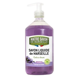 Maitre Savon สบู่เหลวล้างมือธรรมชาติ 100% กลิ่นลาเวนเดอร์ Liquide de Marseille Liquid Soap Lavender (500ml)