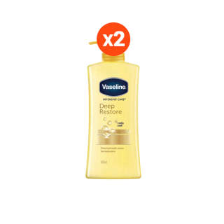 วาสลีน อินเทนซีฟ แคร์ โลชั่น ดีพ รีสโตร์ ผิวชุ่มชื่น 500 มล. x2 Vaseline Intensive care Lotion Deep Restore Yellow 500 ml. x2( ครีมทาผิว ครีมกันแดด lotion Whitening Lotion Body Moisturizer Body Lotion ) ของแท้