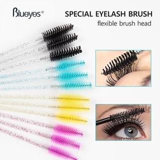 50 ชิ้น / แพ็คแวววาวคริสตัลมาสคาร่าเกลียว Bendable Lash Spool หลายสีให้เลือกแปรงแต่งหน้าปลอม