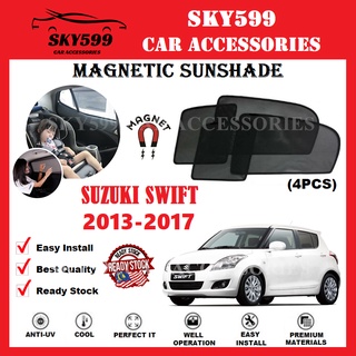 ม่านบังแดดแม่เหล็ก สําหรับ Suzuki Swift azg 2013-2017 [4 ชิ้น]