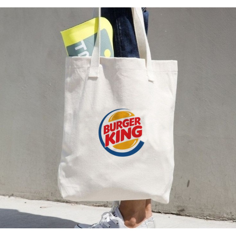 BURGER K Canvas Tote Bag / Nudie Canvas Bag / Canvas Tote Bag TYPE B