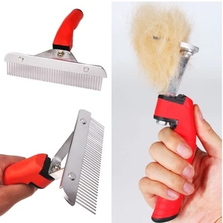 Pet Dog Cat Brush Grooming Tool หวีขนสัตว์เลี้ยงที่สะดวก หวีกำจัดขนสำหรับสุนัข 👍แนะนำเป็นอย่างยิ่ง