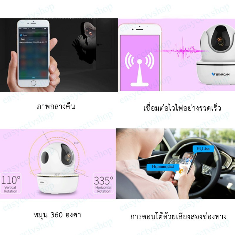 🔥กล้องวงจรปิดไร้สาย WiFi Vstarcam C26S 2MP(1080P) C26Q 4MP Onvif 🔥กล้องวงจรปิดไร้สาย WiFi Vstarcam C26S 2MP(1080P) C26Q 4MP Onvif