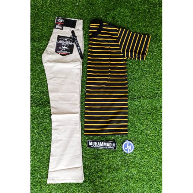 Semi Brocade CHINO Package+T SHIRT STRIP ส่งฟรี!!