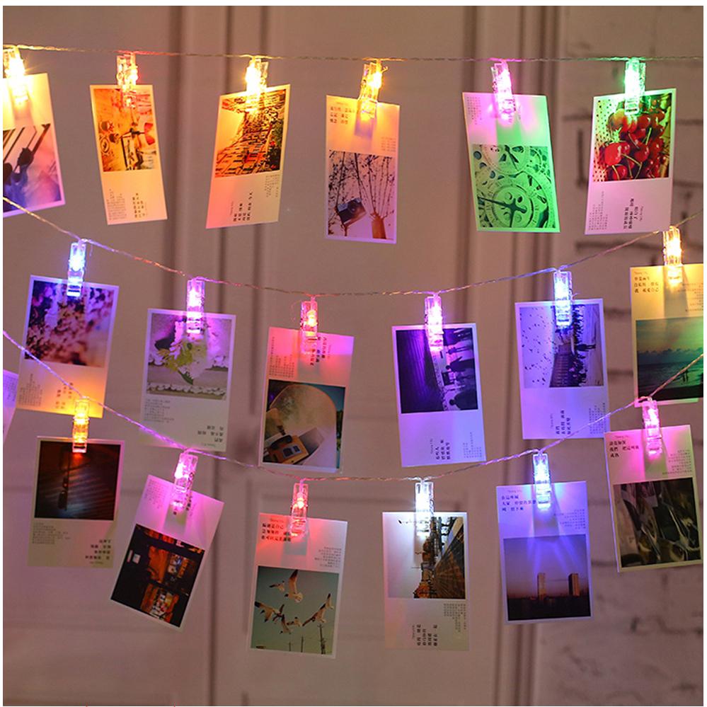 LED Photo Clips Light 1M/2M/3M/4M USB Fairy Lights String Christmas Lamp for Holiday Decor