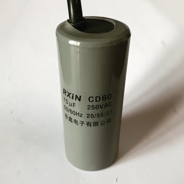 75UF ตัวเก็บประจุมอเตอร์ตัวเก็บประจุเริ่มต้น CD60 75uF 250V มอเตอร์สตาร์ท Run Capacitor 75UF 34*80