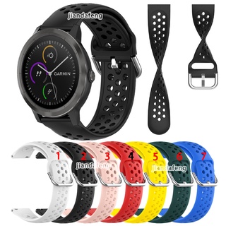 สายนาฬิกาข้อมือซิลิโคน ระบายอากาศ สําหรับ Garmin Vivoactive 3 Music