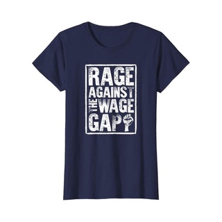 [S-5XL]เสื้อยืดลําลอง แขนสั้น พิมพ์ลายวงร็อควงร็อค Against The Machine Rage Against The Wage Gap สําหรับผู้หญิง