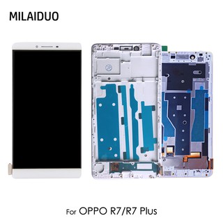 หน้าจอแสดงผล LCD พร้อมกรอบ สําหรับ OPPO R7 R7 Plus R7P