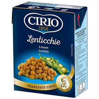 ซิริโอ ถั่วเลนทิลในน้ำเกลือ Cirio Lenticchie Lentil Peas 380g