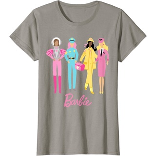 เสื้อยืดโอเวอร์ไซส์เสื้อยืดลําลอง แขนสั้น พิมพ์ลาย Barbie ครบรอบ 60 ปี แฟชั่นยอดนิยม สไตล์เกาหลี คุณภาพสูงS-3XL