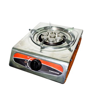 เตาแก๊สสแตนเลสหัวเดียวเทอโบ สมาร์ทโฮม SM-GA1H-08  Single-head stainless steel gas stove, Terbo Smart Home SM-GA1H-08