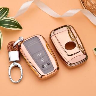 TPU + PC ที่ใส่กุญแจฝาครอบเคสสำหรับโตโยต้าแคมรี่คอโลร่า C-HR CHR Prado 2018 Key Protection