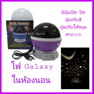 โคมไฟLED Galaxy ในห้องนอน มีปุ่มปรับไฟ ปรับหมุนได้