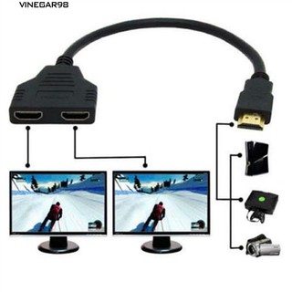 1080P พอร์ต HDMI ชาย 2 หญิง 1 ใน 2 สายแยกตัวแปลงสายเคเบิลอะแดปเตอร์