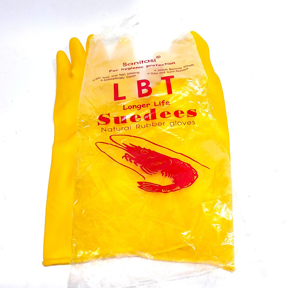 ถุงมือยาง LOBSTER สีเหลือง